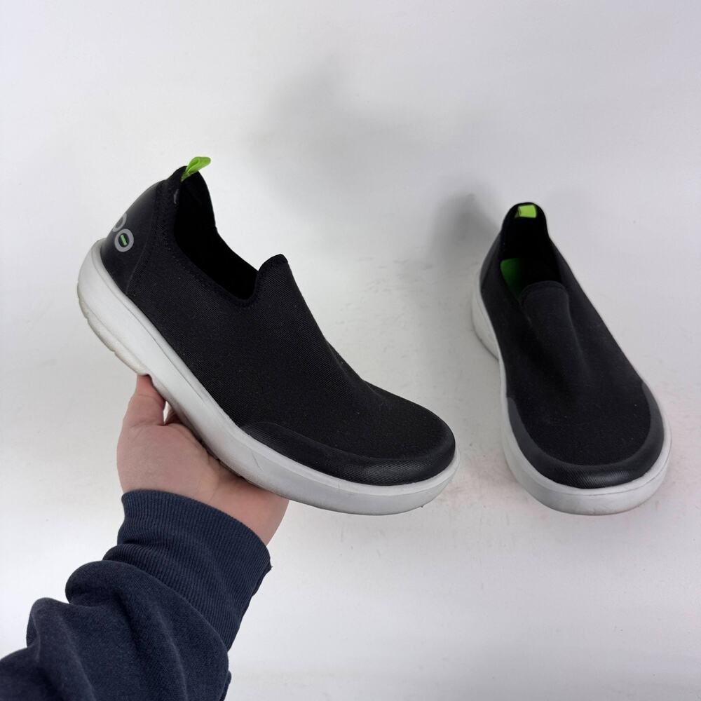 Oofos Oomg Eezee Casual Sneakers Women's 7.5 Black Slip-On Comfort Shoes